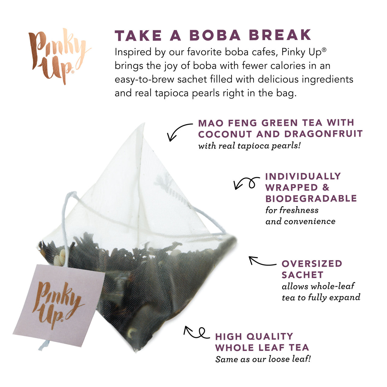 Mochi Ice Cream Boba Tea In Sachets by Pinky Up