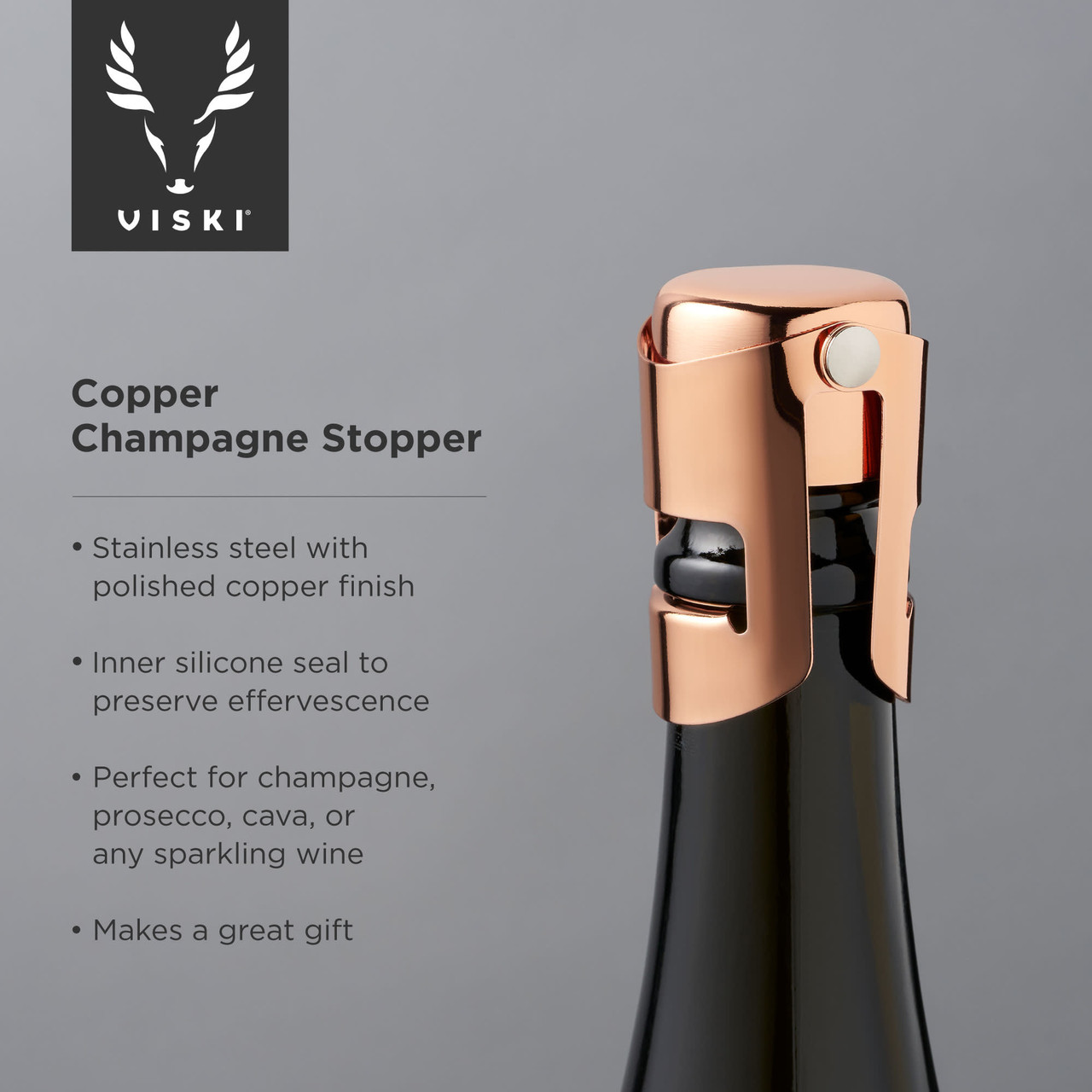 Copper Champagne Stopper by Viski®