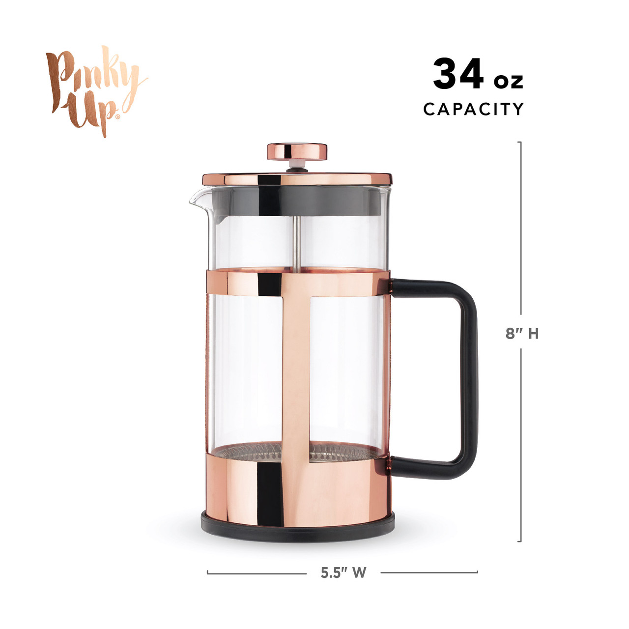 Piper Rose Gold Press Pot