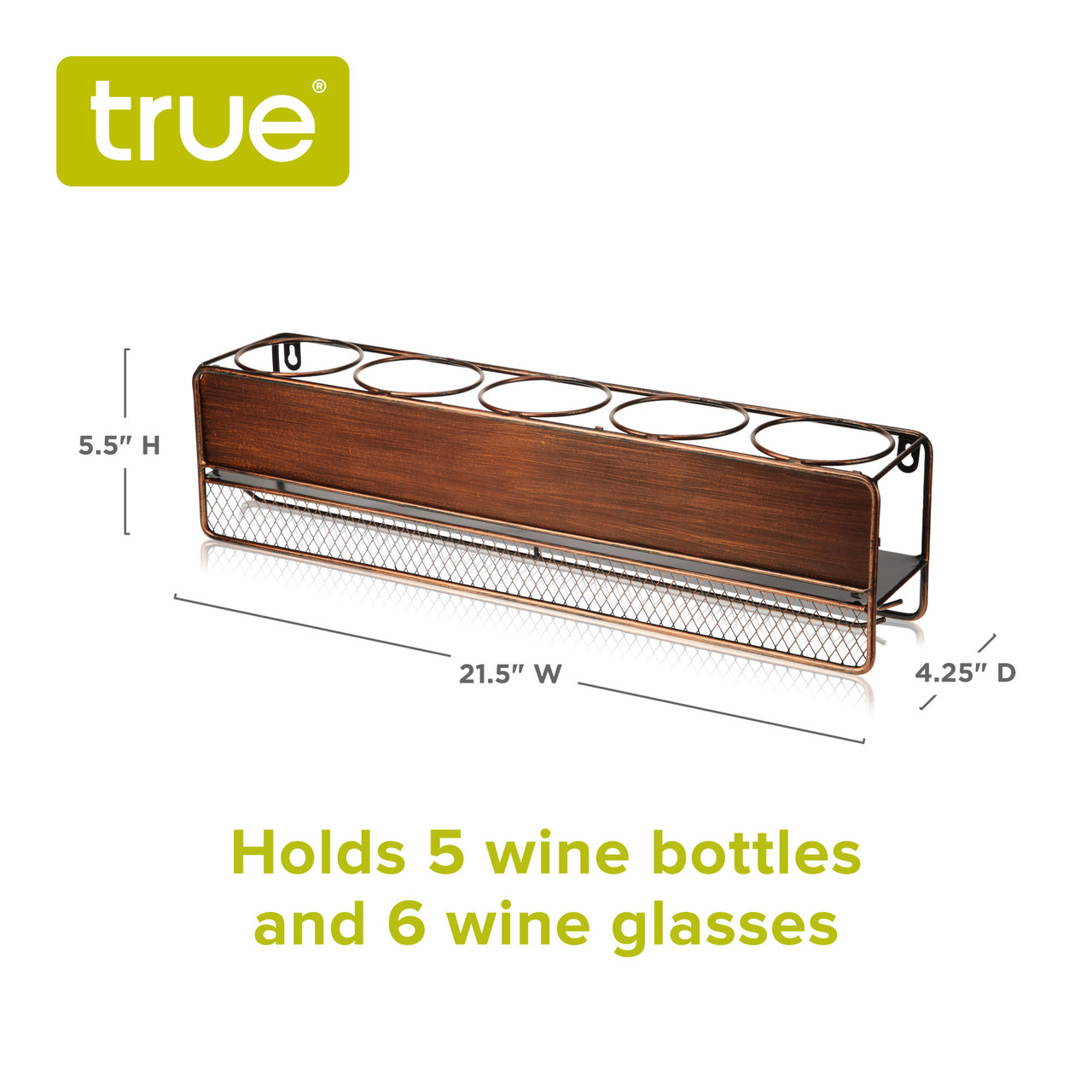 Rustic Wine Shelf by True