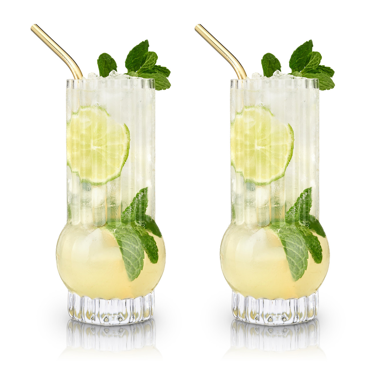 Deco Crystal Highball Glasses by Viski®