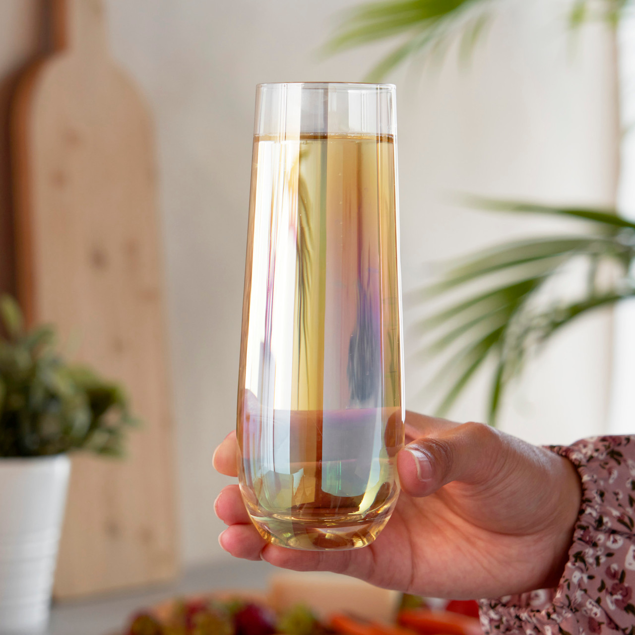 Luster Stemless Champagne Flute Set by Twine