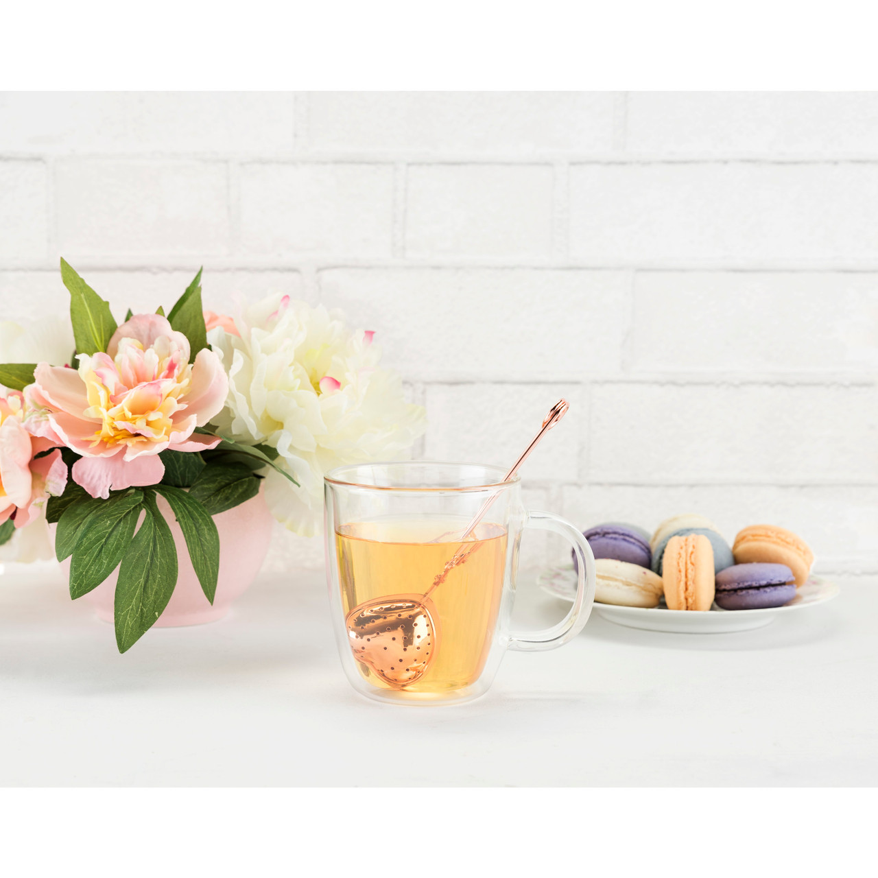 Rose Gold Heart Tea Infuser by Pinky Up