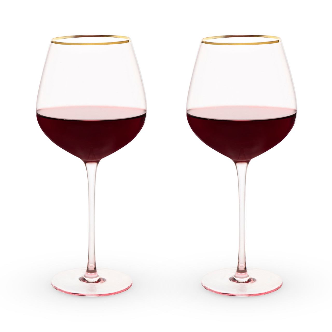 Rose Crystal Red Wine Glass Set by Twine®