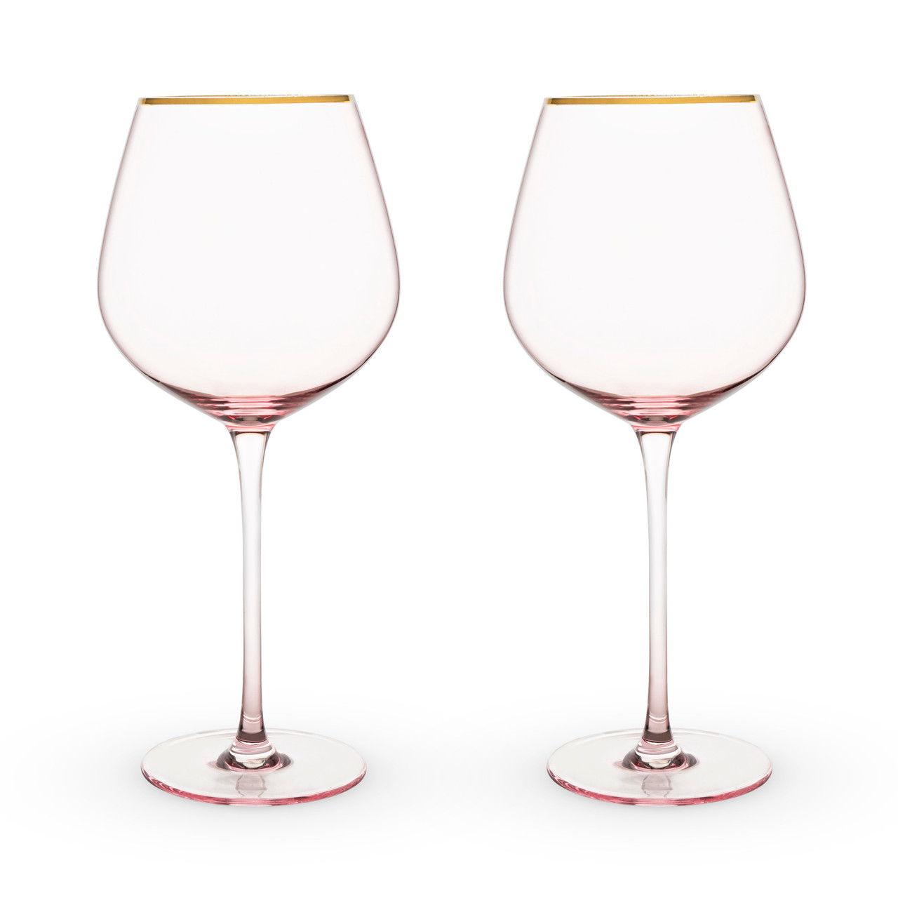 Rose Crystal Red Wine Glass Set by Twine®