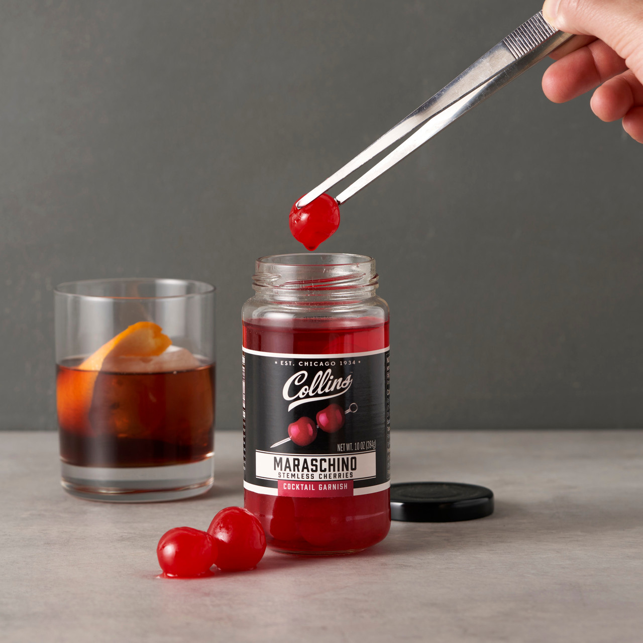 10 oz. Stemless Cocktail Cherries by Collins