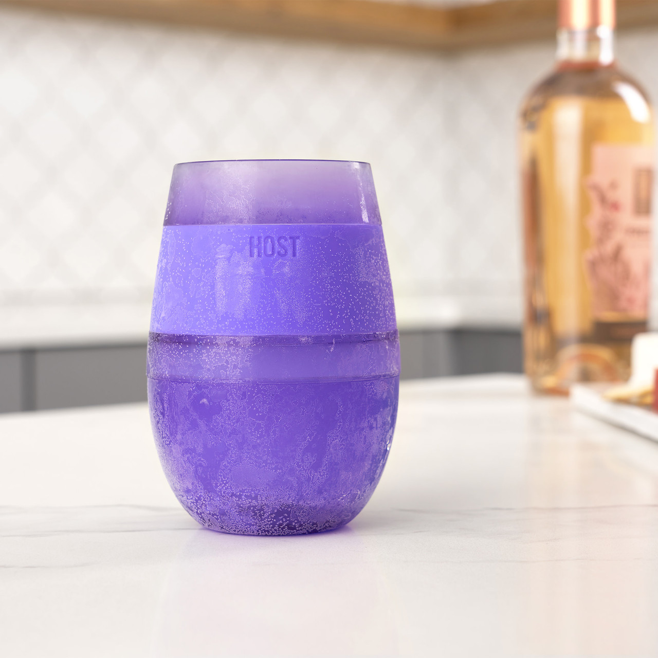 Wine FREEZE Cooling Cup in Translucent Purple Set of 4 by HOST