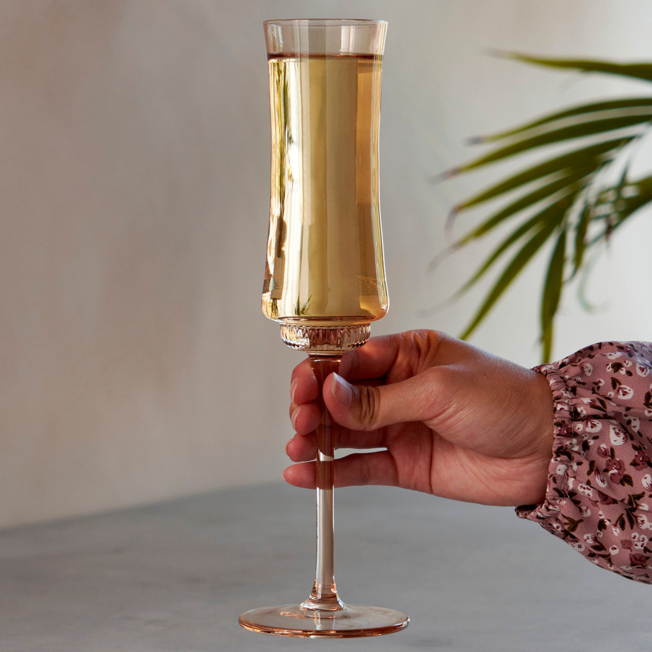 Tulip Champagne Flute in Amber by Twine Living