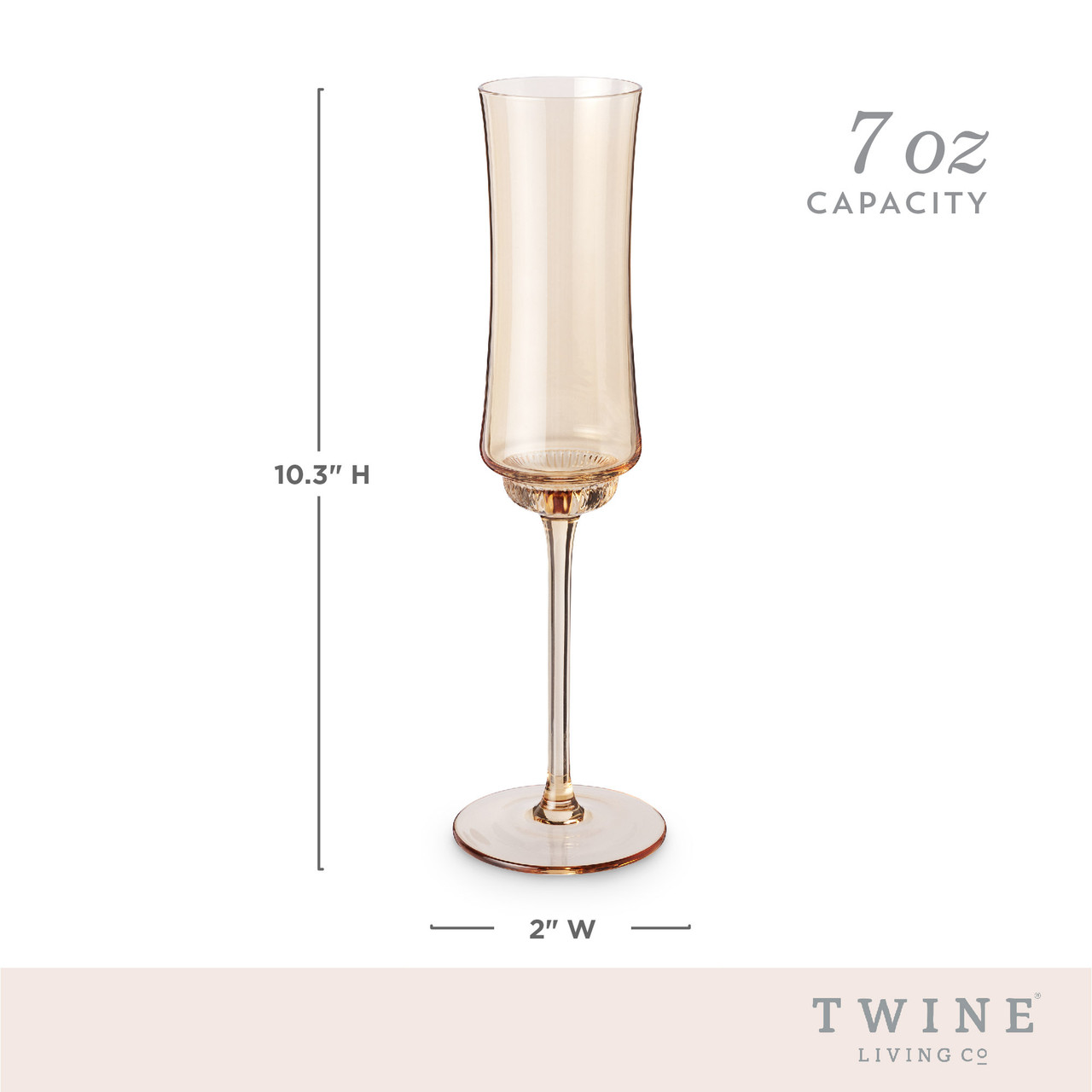 Tulip Champagne Flute in Amber by Twine Living