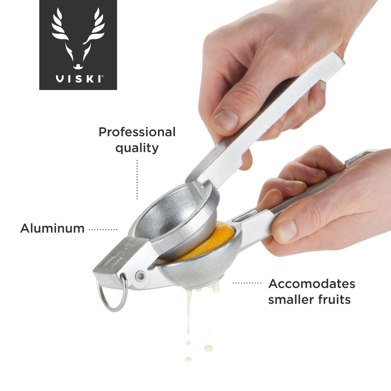 Viski Professional Silver Citrus Juicer