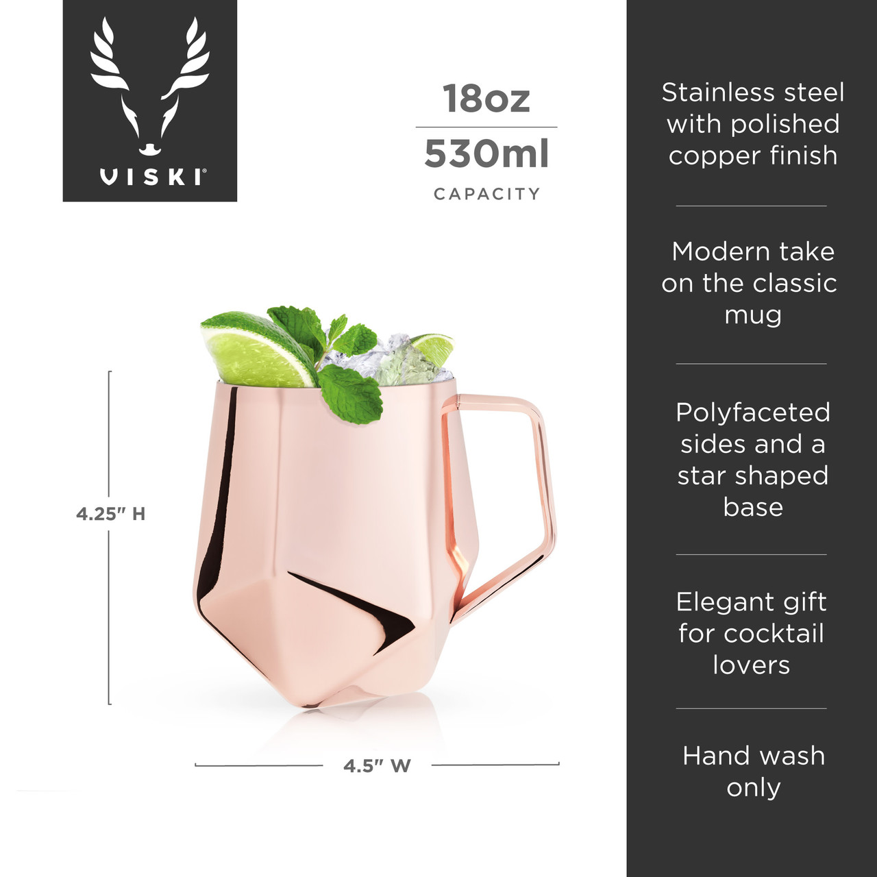 Faceted Moscow Mule Mug by Viski®