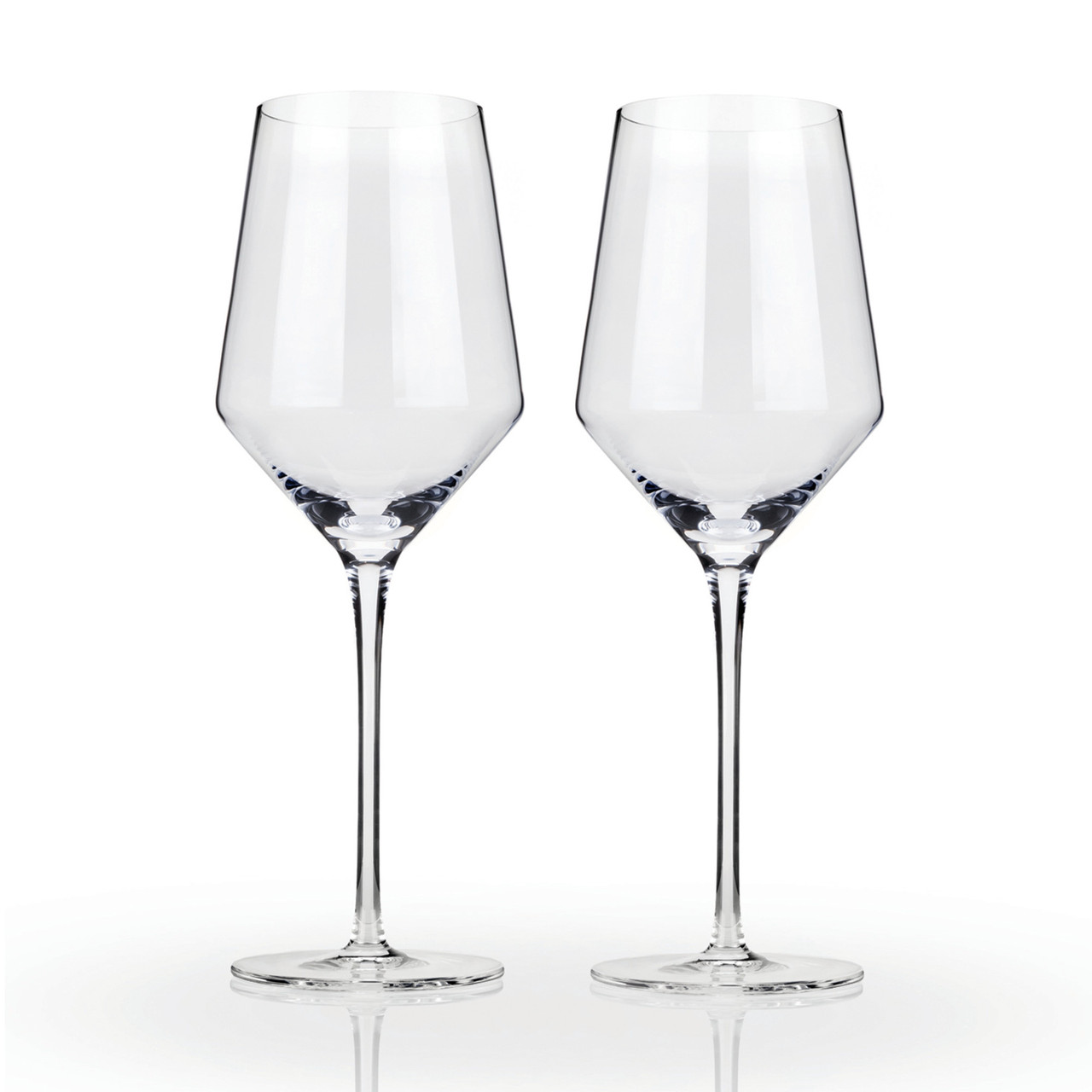 Angled Crystal Chardonnay Glasses by Viski®