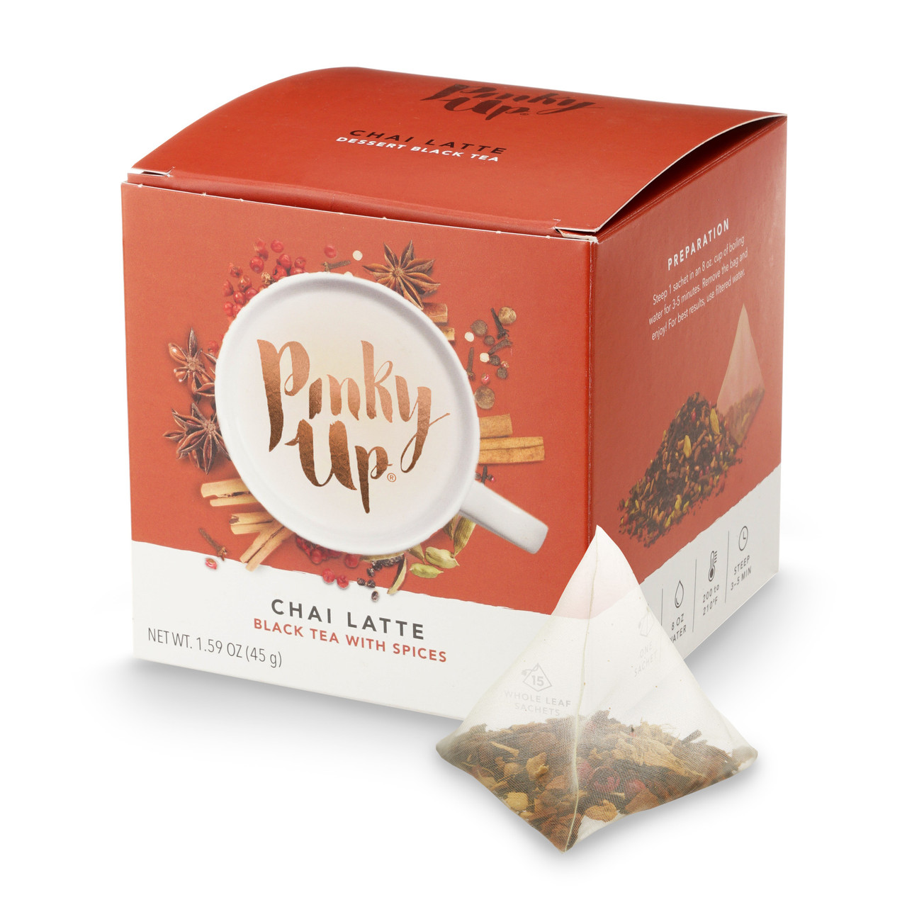 Chai Latte Pyramid Tea Sachets by Pinky Up