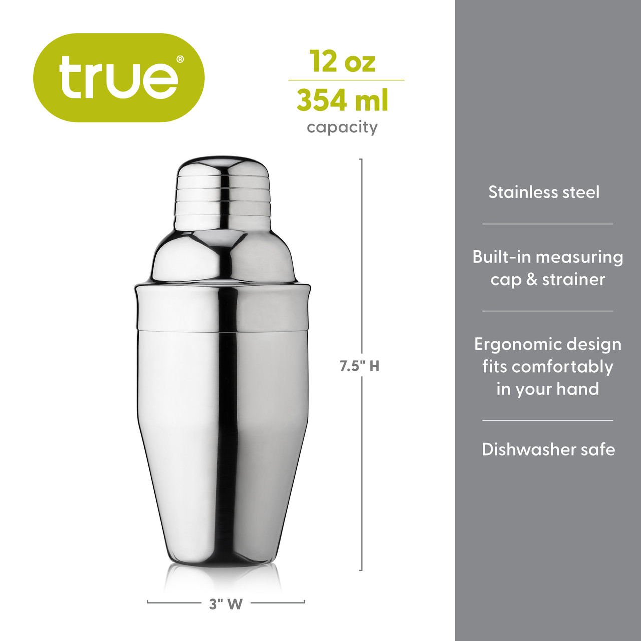 Contour: 12 Oz Cocktail Shaker