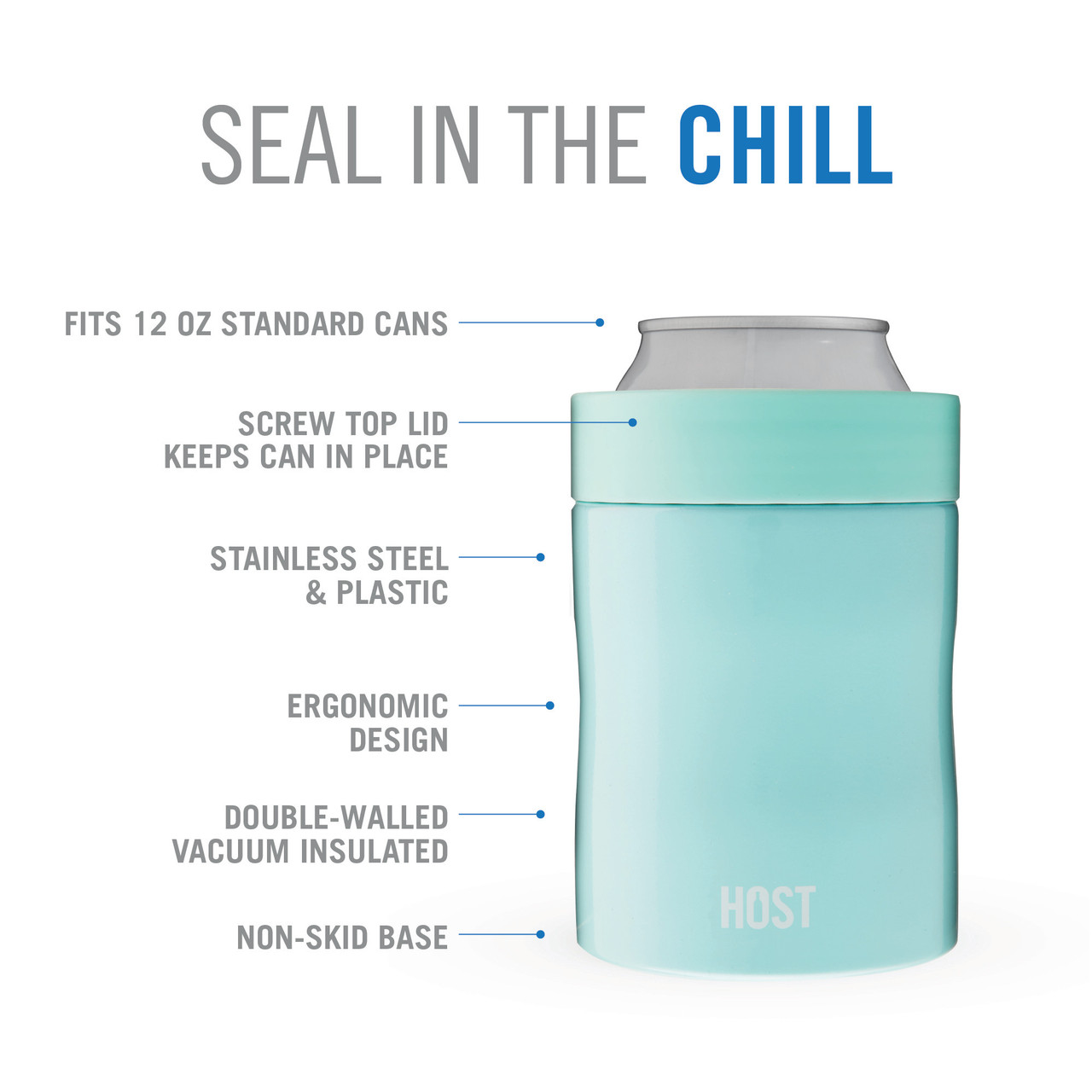 Stay-Chill Standard Can Cooler in Seaglass by HOST®