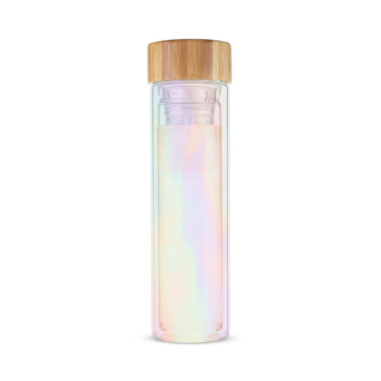 Blair Iridescent Glass Travel Infuser Mug by Pinky Up