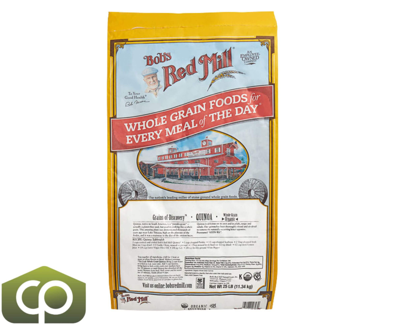 Bob's Red Mill 25 lbs. (11.34 kg) Organic White Quinoa-Chicken Pieces