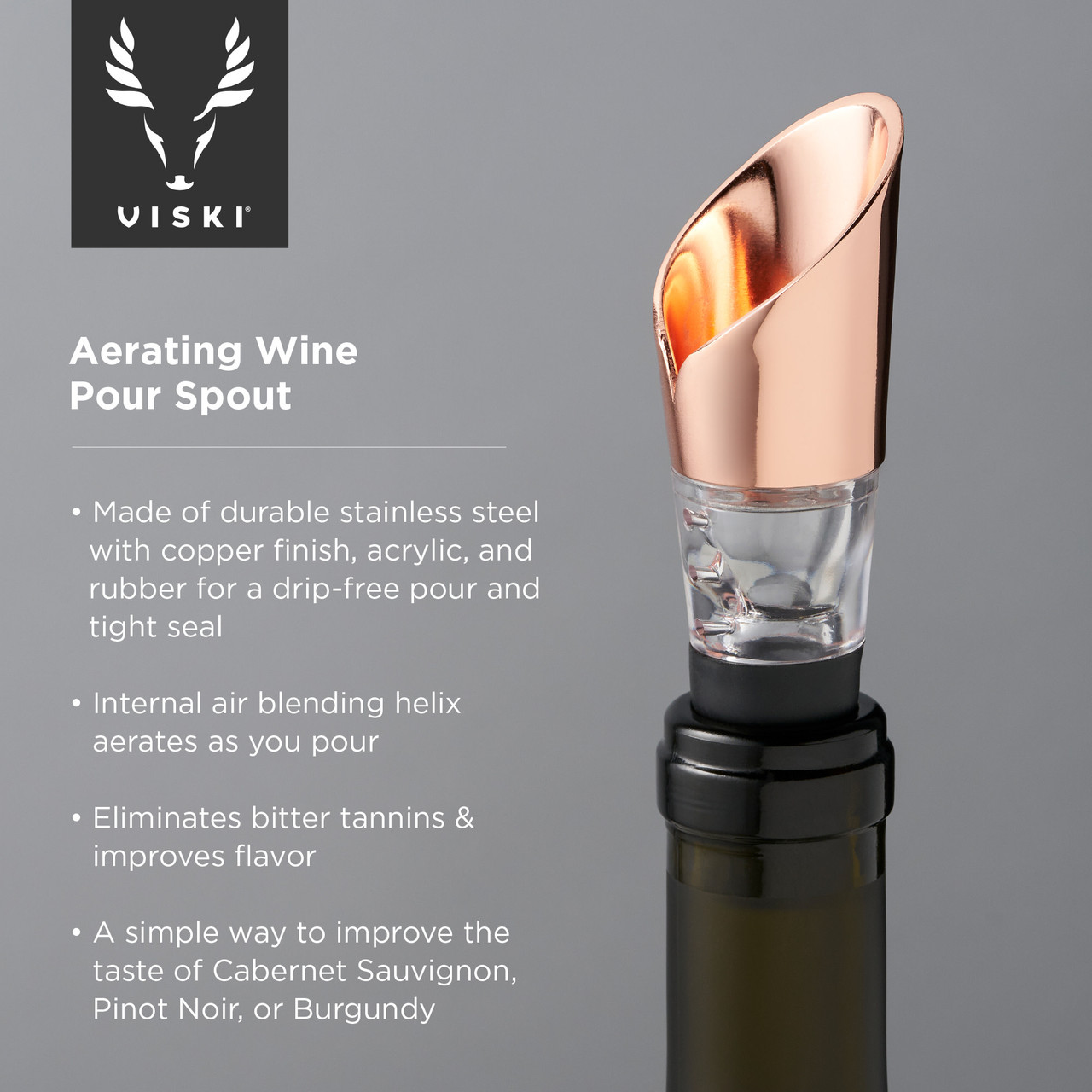 Copper Aerating Pour Spout by Viski®