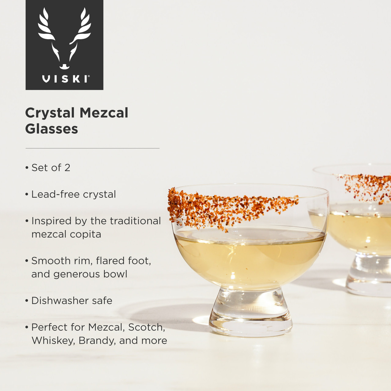 Crystal Mezcal Glasses by Viski®