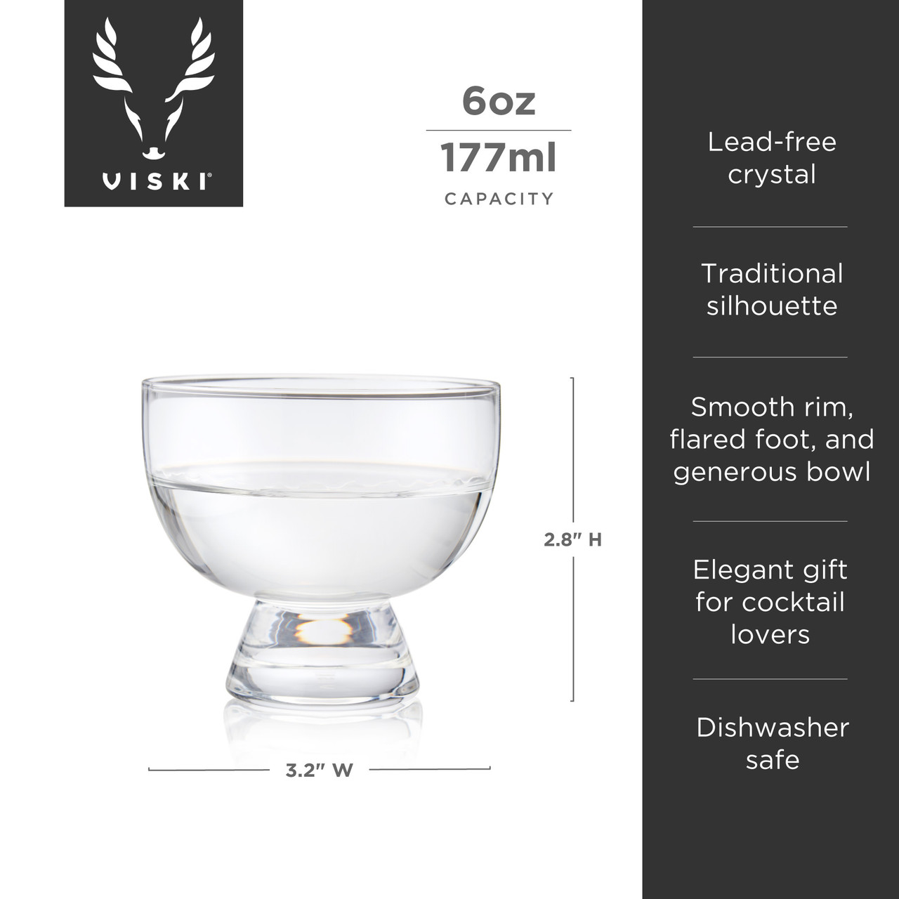 Crystal Mezcal Glasses by Viski®