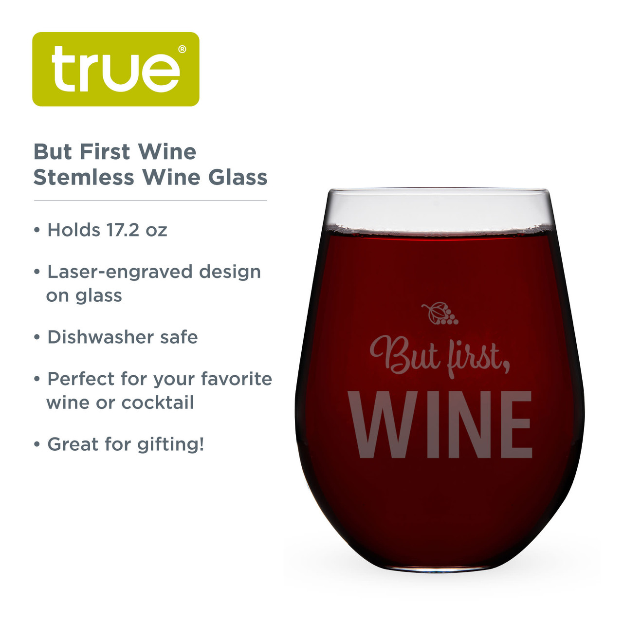 But First Wine Stemless Wine Glass