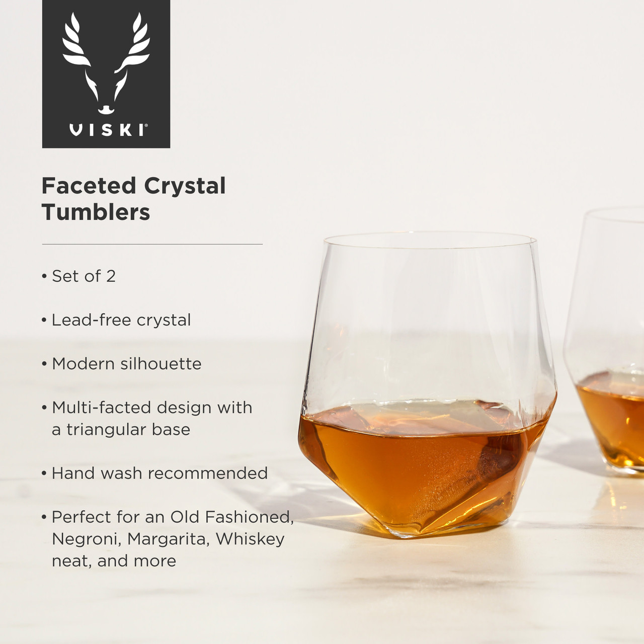 Faceted Crystal Tumblers by Viski®