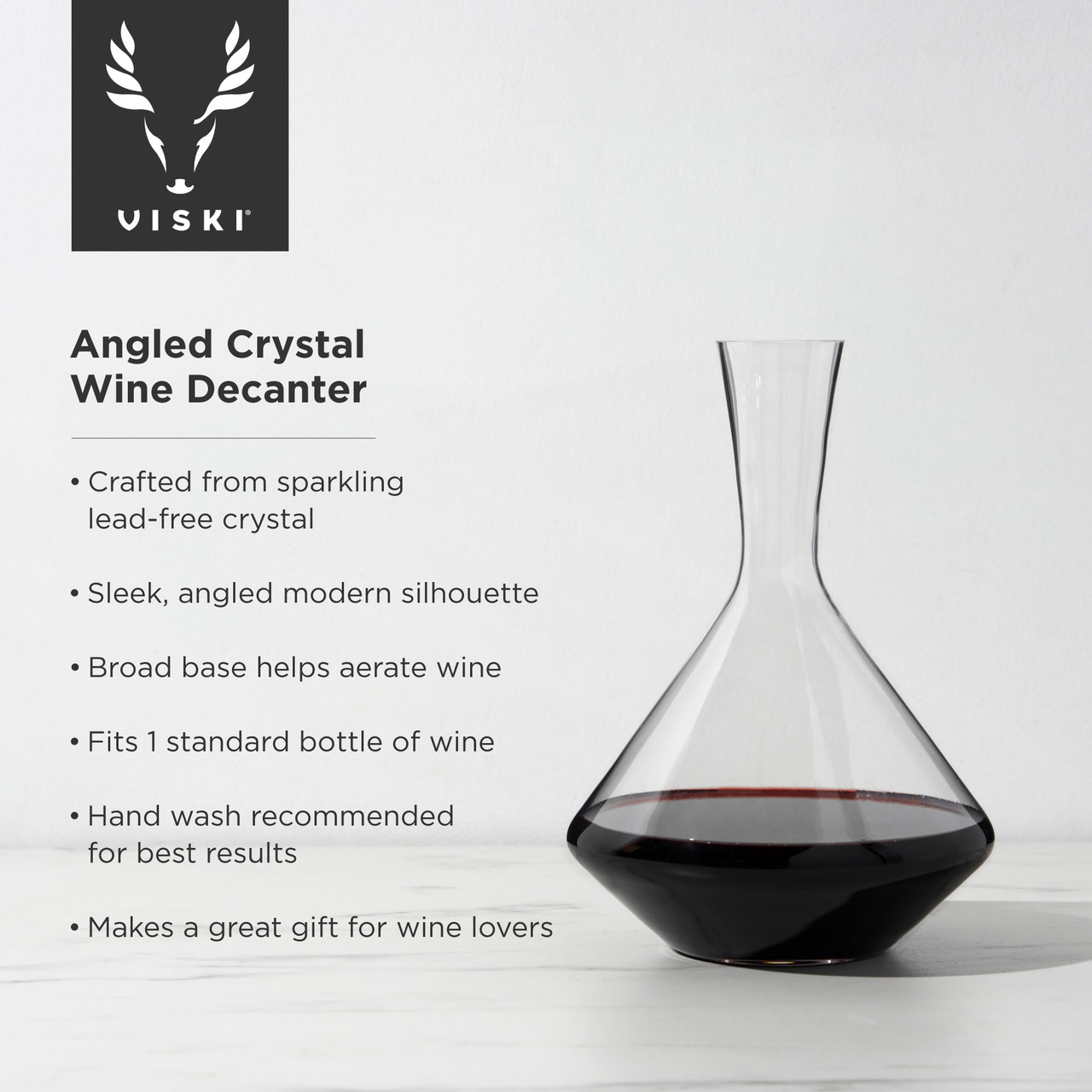 Angled Crystal Wine Decanter by Viski®