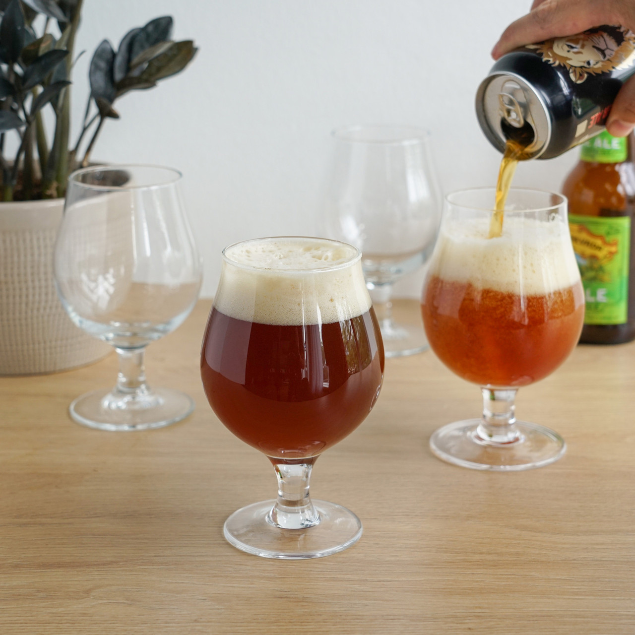 Beer Tulip Glasses, Set of 4 by True
