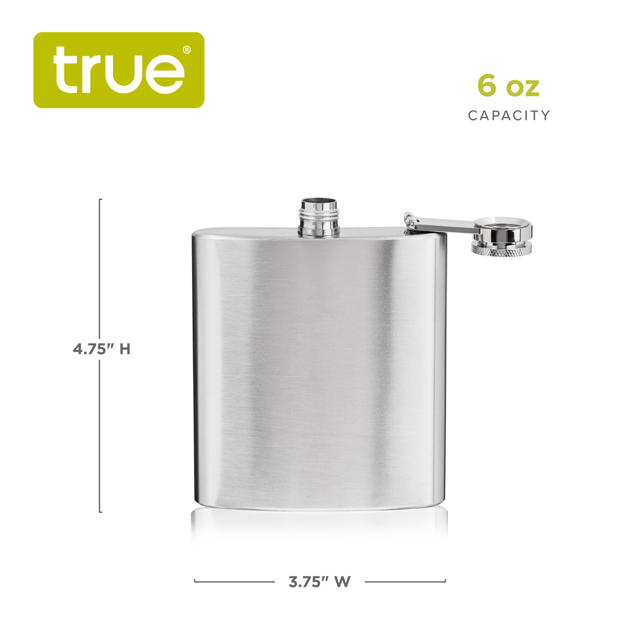 6oz Stainless Steel Flask  with Funnel