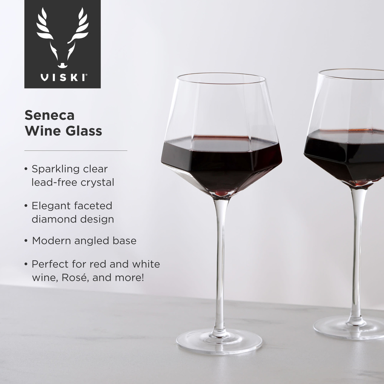 Seneca Wine Glass by Viski
