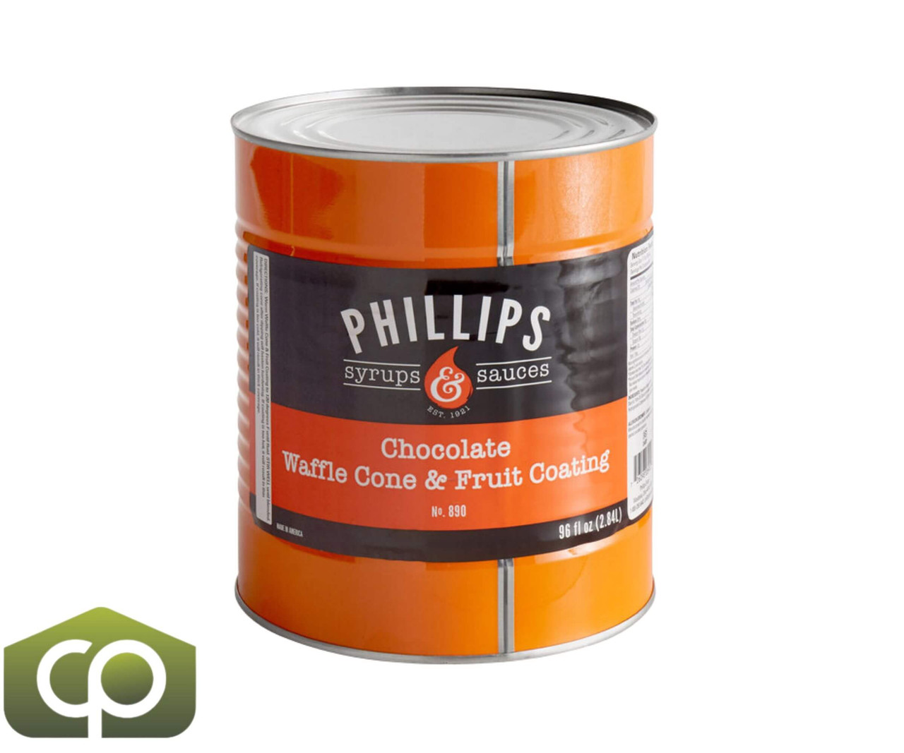 Phillips Chocolate Ice Cream Cone Dip and Fruit Coating - 8 lbs. (3.63 kg) - #10 Can-Chicken Pieces