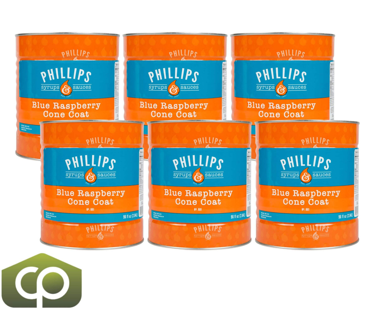 Phillips Blue Raspberry Ice Cream Shell Coating - 7 lbs. (3.18 kg) - #10 Can-Chicken Pieces