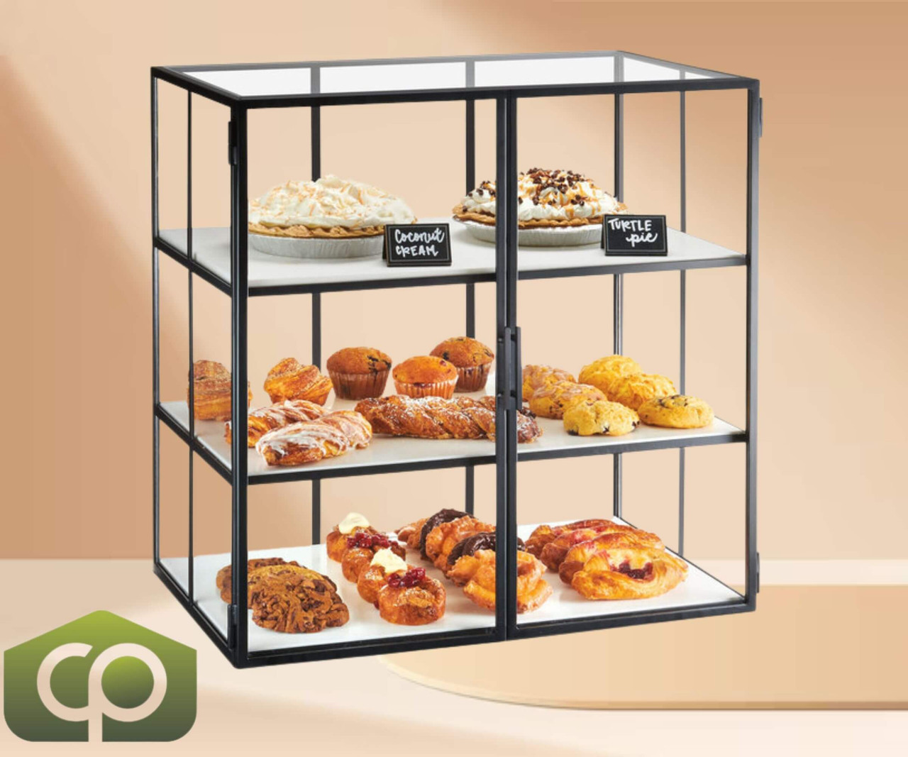Cal-Mil 26 1/2" x 17" x 26 3/4"-13 Monterey 3 Tier Bakery Display Case-Chicken Pieces