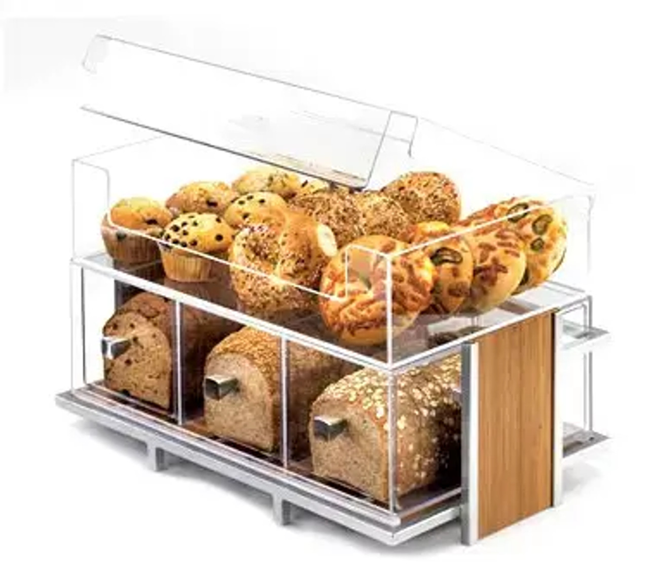 Cal-Mil Perfect Complement Eco Modern Three Drawer Acrylic Bread Box-Chicken Pieces