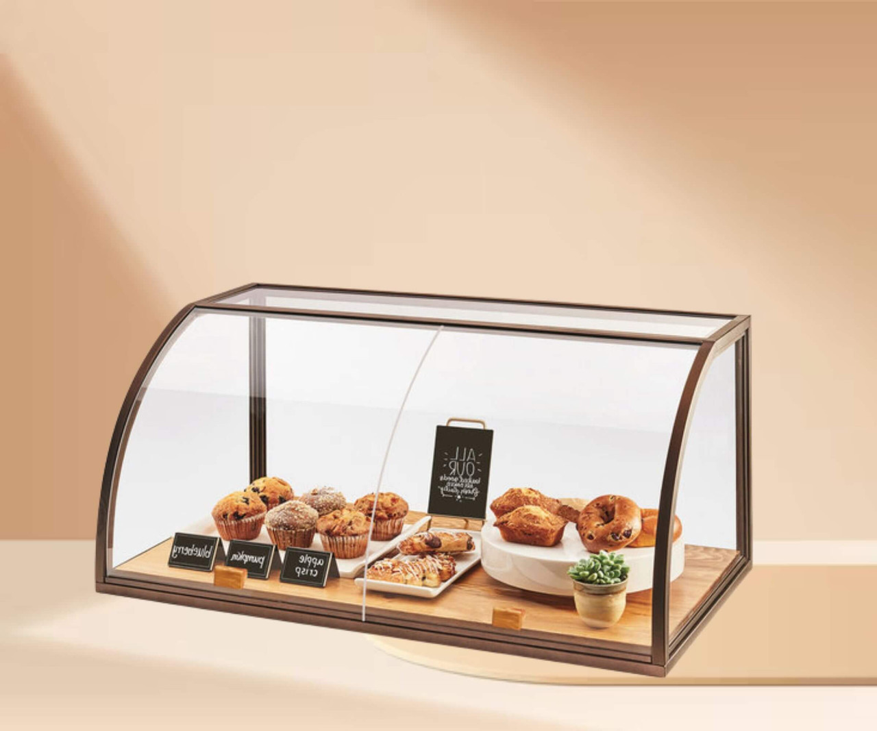 Cal-Mil 36" x 19 1/2" x 17 1/4" Sierra Arched Sliding Door Bakery Display Case-Chicken Pieces