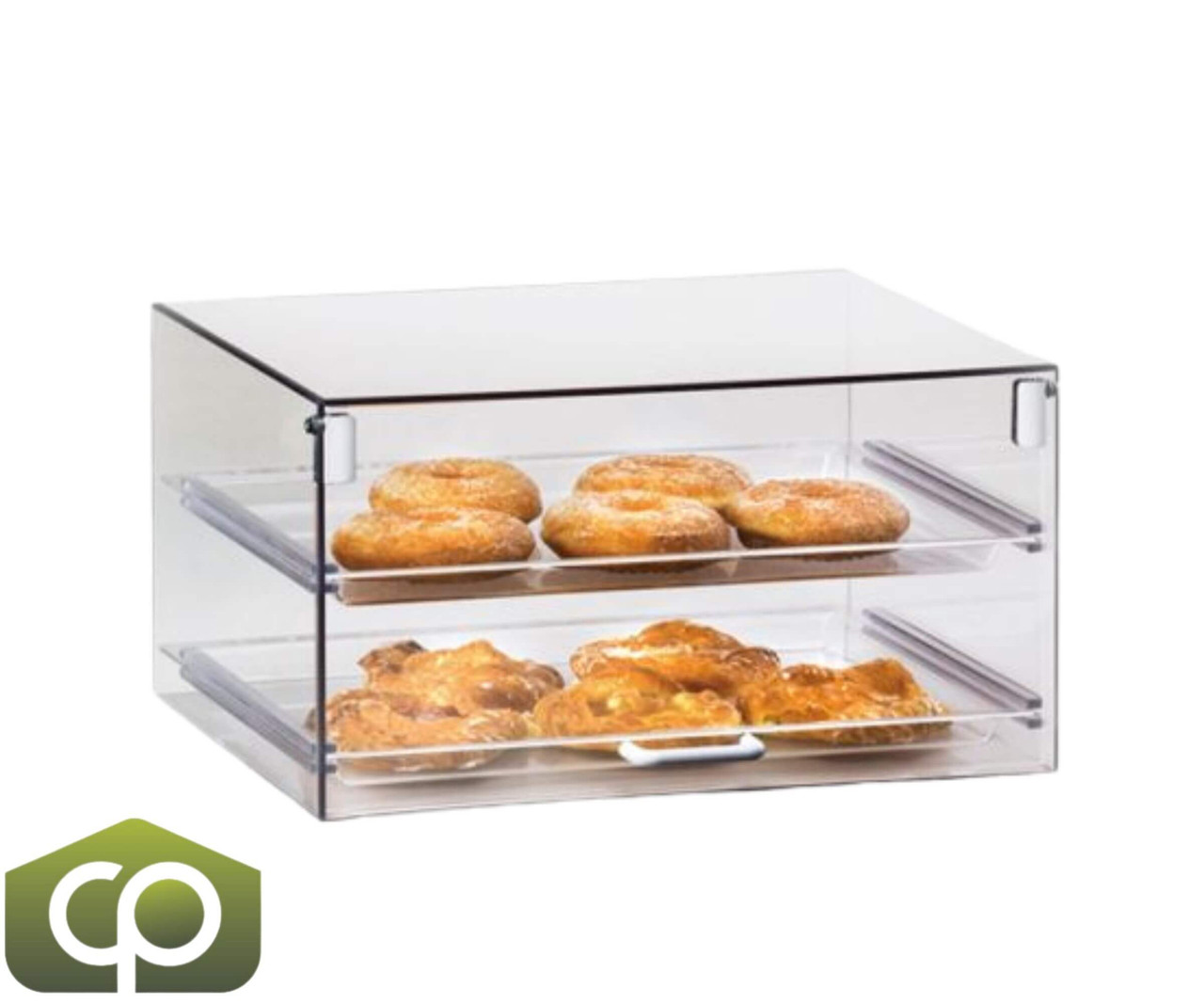 Cal-Mil 18 1/2" x 14" x 10"Classic Stackable Two Tier Acrylic Display Case-Chicken Pieces