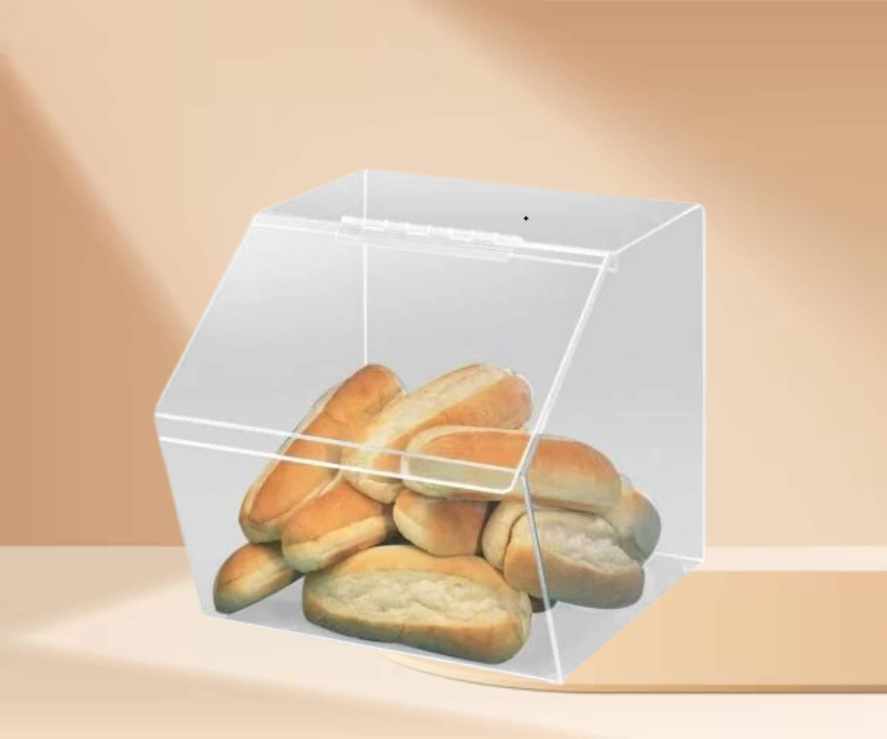 Cal-Mil Classic 12 1/2" x 16" x 12 1/2" Slant Front Acrylic Food Bin-Chicken Pieces