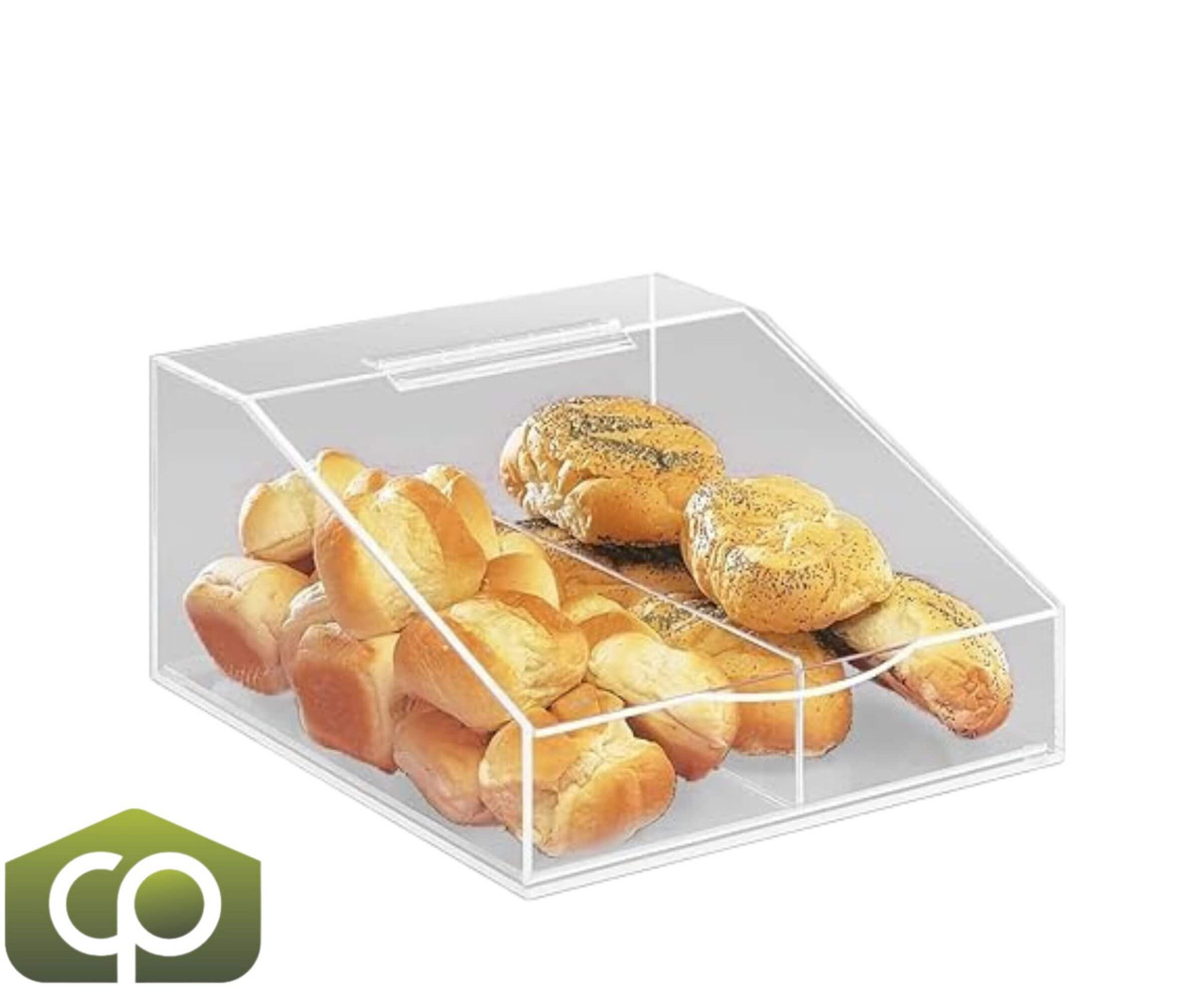 Cal-Mil Classic 13" x 16" x 7" Acrylic Food Bin with Removable Divider-Chicken Pieces