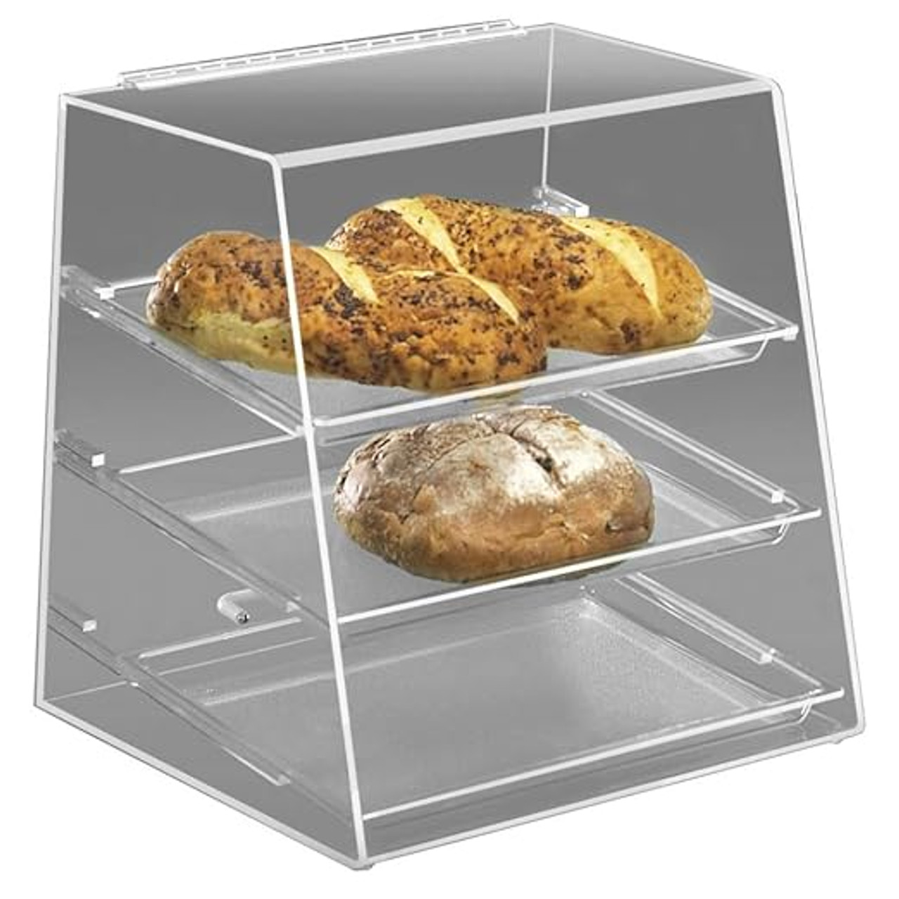 Cal-Mil Classic 15 1/2" x 15" x 16" Three Tier Acrylic Display Case-Chicken Pieces