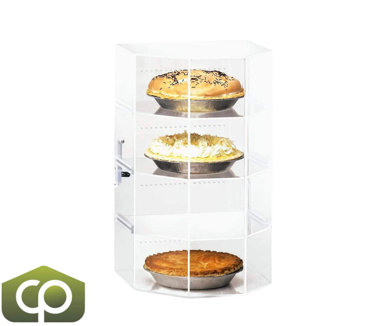 Cal-Mil Classic 13" x 12 1/2" x 21 1/2" Four Tier Acrylic Cake Pie Display Case-Chicken Pieces