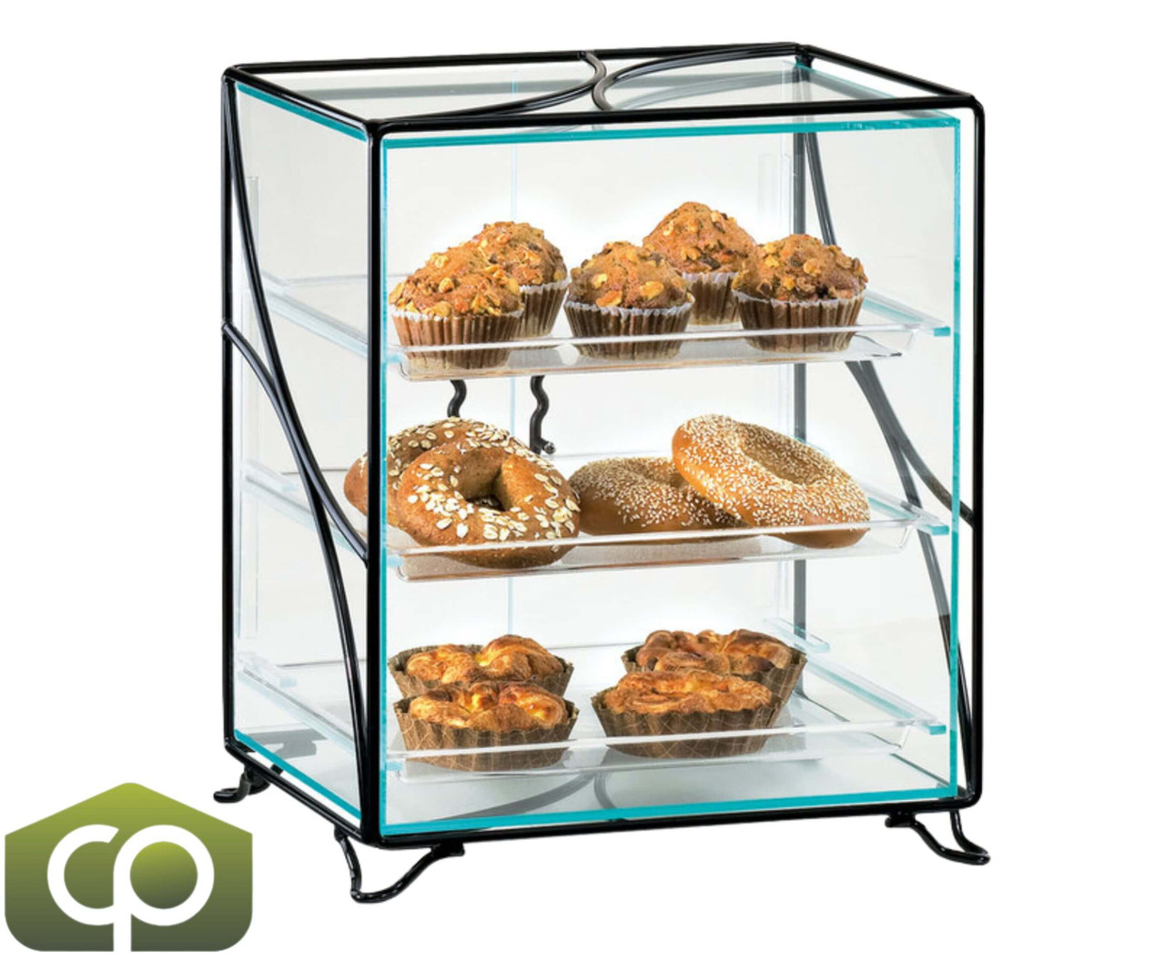 Cal-Mil 16" x 12" x 19" Glacier Three Tier Acrylic Display Case with Wire Frame-Chicken Pieces