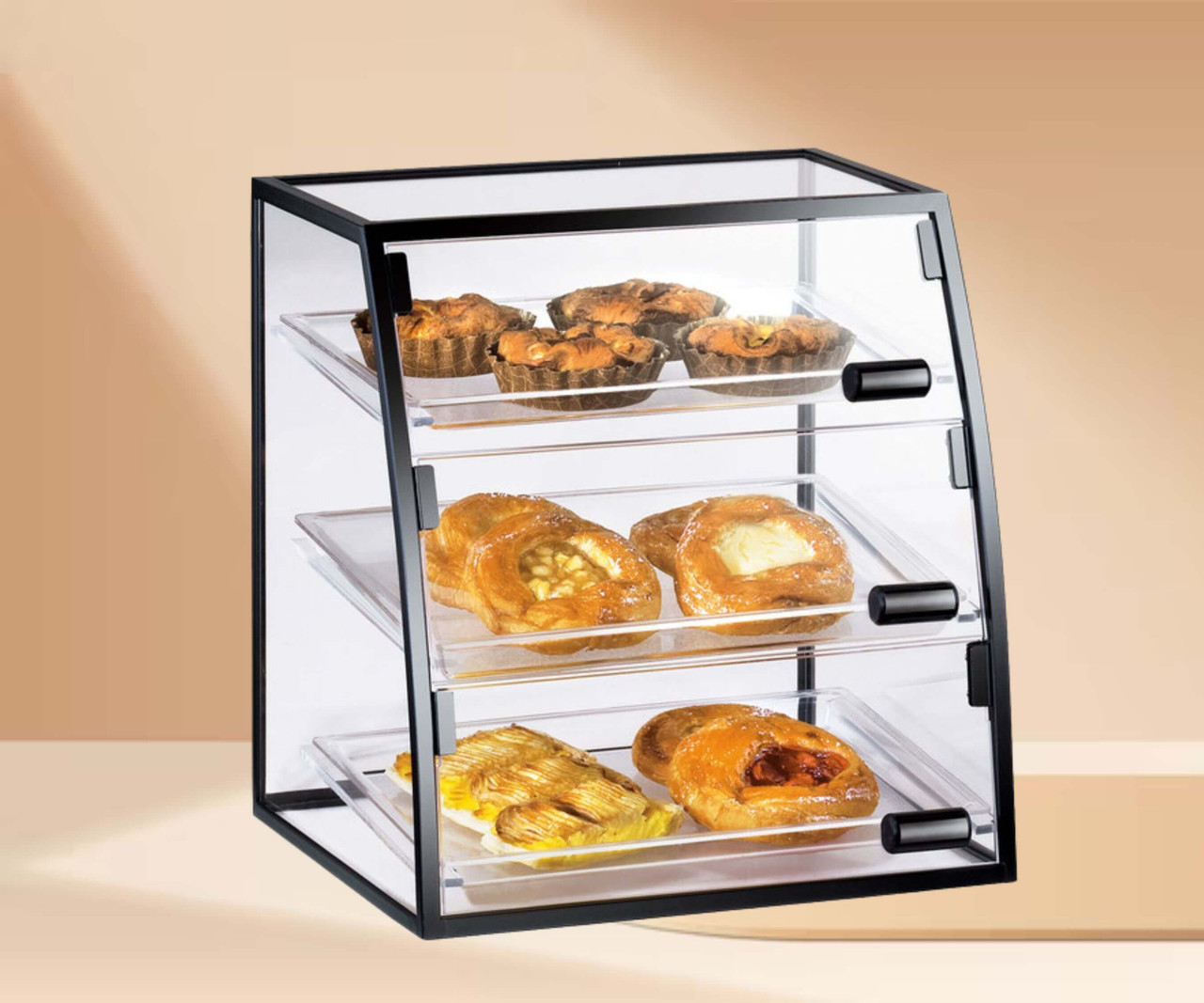 Cal-Mil Convenience 16" x 15" x 17 1/4" Iron Curved Self-Service Display Case-Chicken Pieces