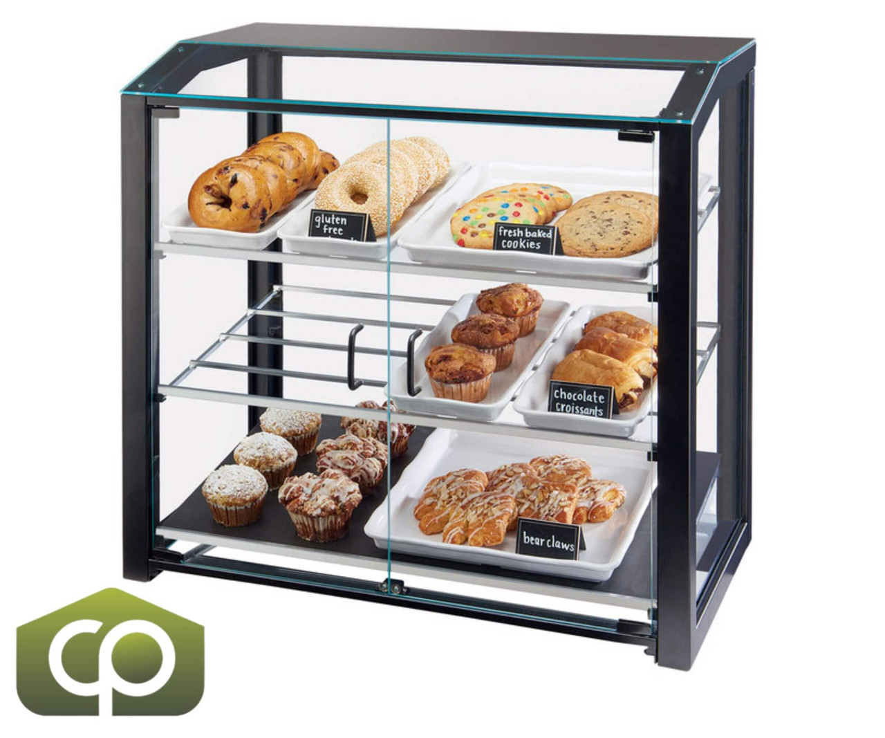 Cal-Mil Black Large 29" x 17" x 29" Bakery Display Case-Chicken Pieces