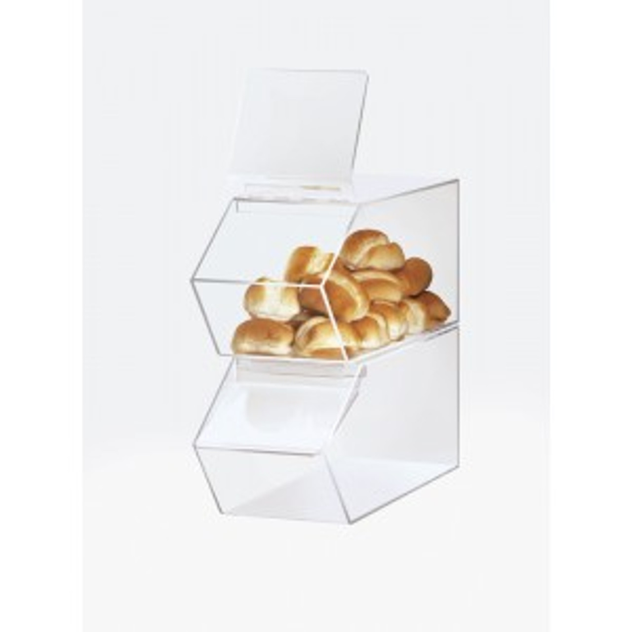 Cal-Mil 7 1/2" x 19 1/2" x 8" Classic Stackable Acrylic Food Bin-Chicken Pieces