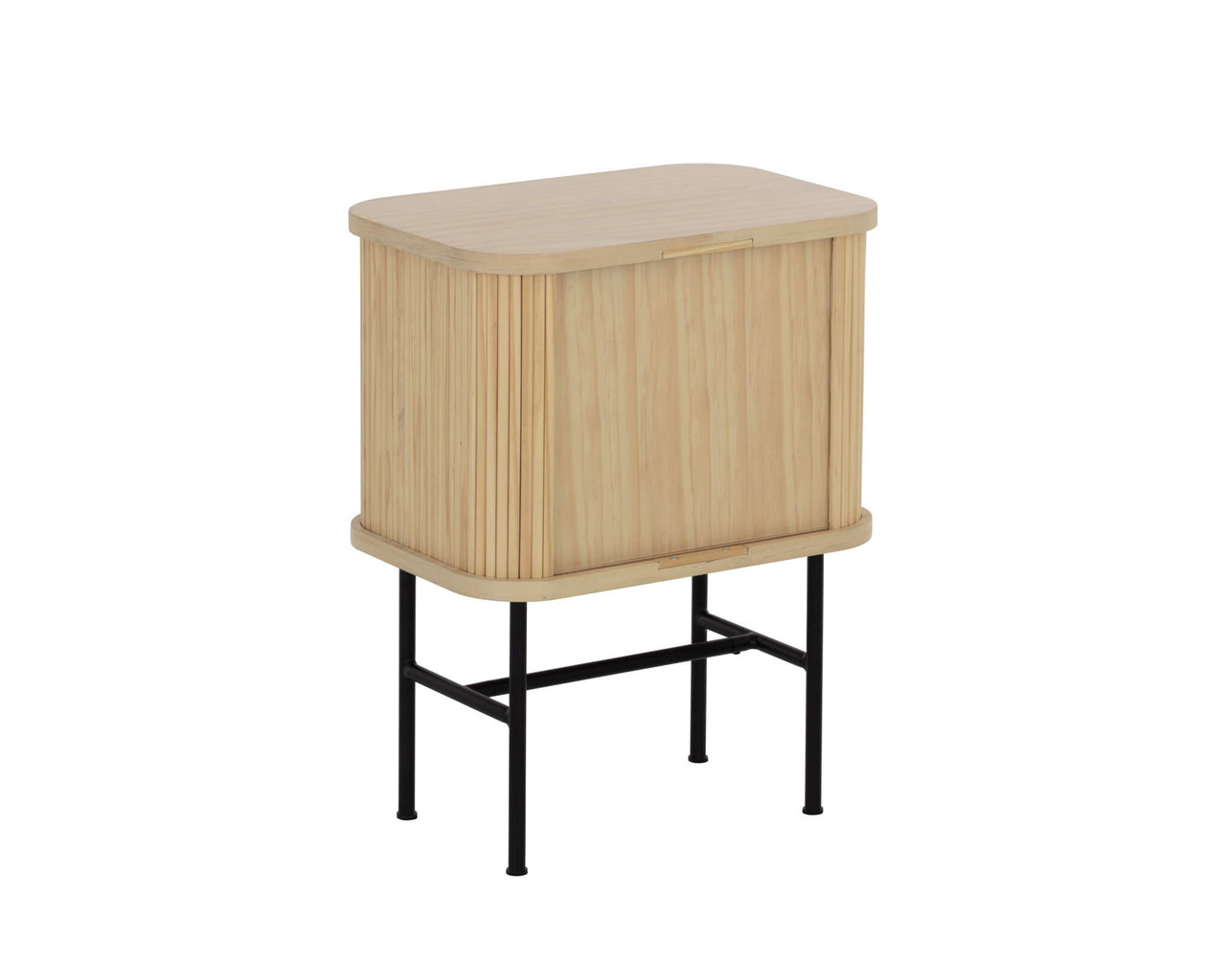 24" Natural Modern Sliding Door Nightstand - Chicken Pieces