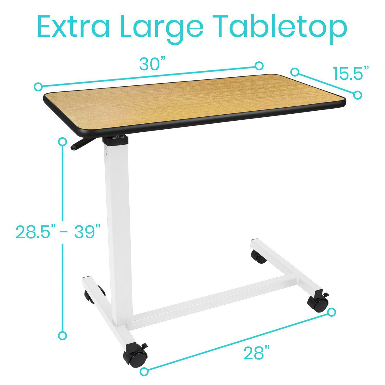 Vive Overbed Table - Convenient and Stable Surface for Bedridden Individuals-Chicken Pieces