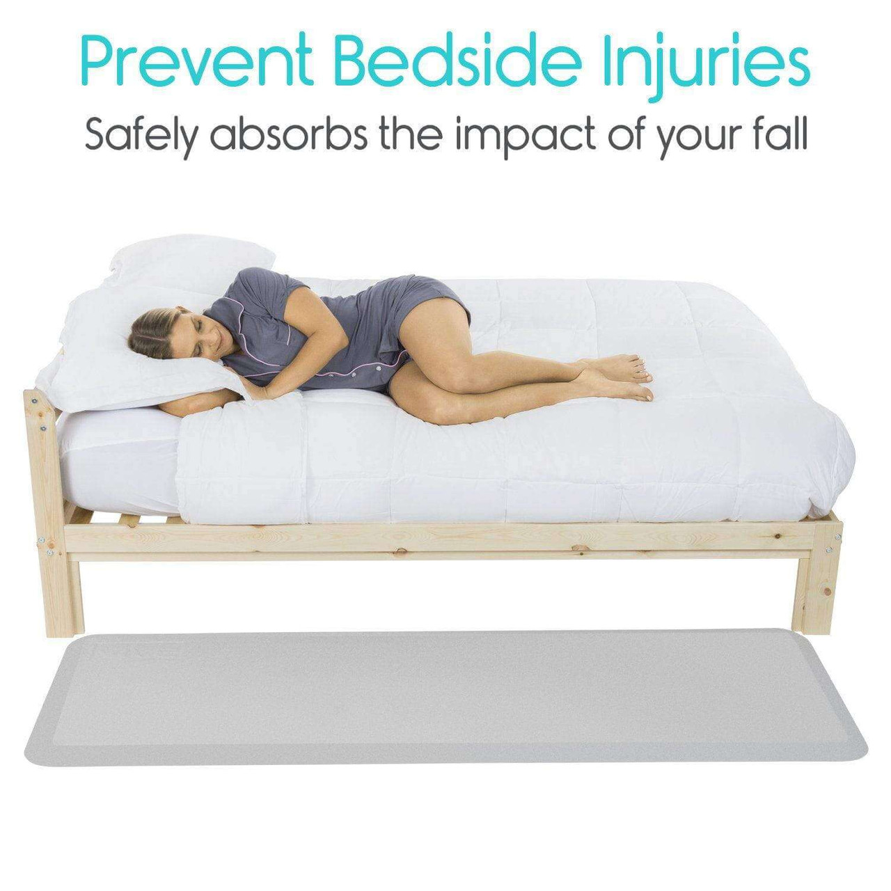 Vive Bedside Fall Mat - High-Density Foam for Bedside Protection-Chicken Pieces