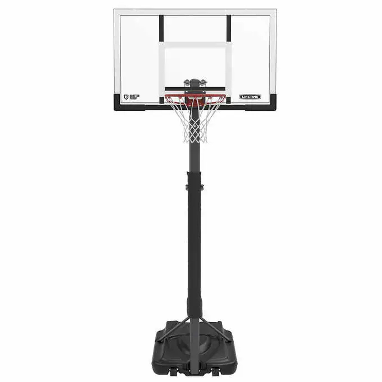 Lifetime Height Adjustable Shatterproof Powerlift 54” Basketball Net System