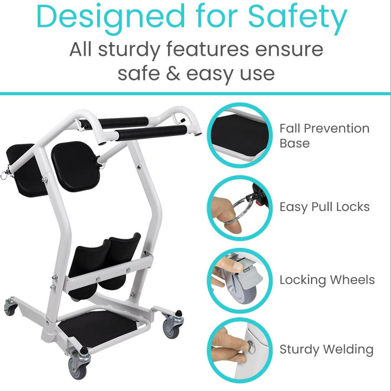 Transport Stand Assist by Vive - Safe and Easy Mobility Assistance-Chicken Pieces