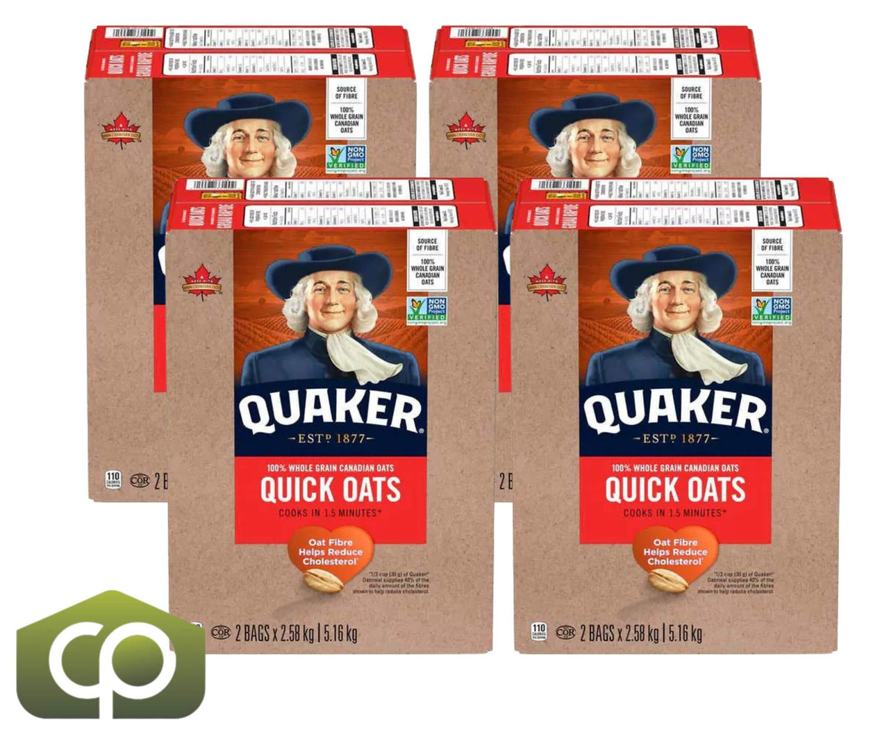 Quaker Quick Oats - 2 × 2.58 kg | Fast-Cooking Whole-Grain Oats(4/Case)-Chicken Pieces